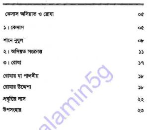 কেসাস অসিয়ত ও রোযা pdf বই ডাউনলোড