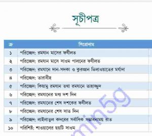 রমযানের দায়িত্ব ও কর্তব্য pdf বই ডাউনলোড