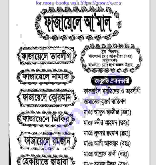 ফাজায়েলে  আমল ১ম খন্ড pdf বই ডাউনলোড