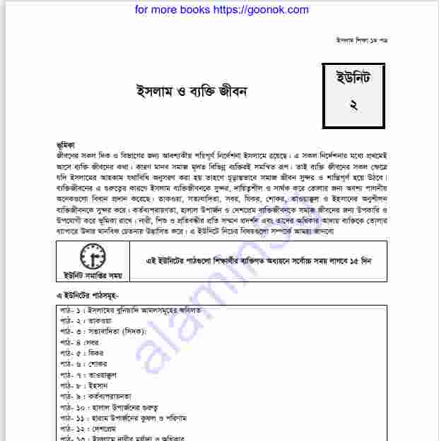 ইসলাম ও ব্যক্তি জীবন pdf বই ডাউনলোড