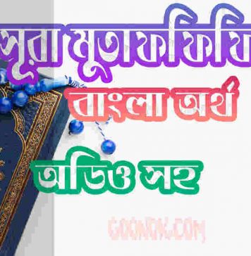 ৮৩ সূরা মুতাফফিফিন আরবী ও বাংলা অর্থ সহ ৮৩ সূরা মুতাফফিফিন আরবী ও বাংলা অর্থ সহ