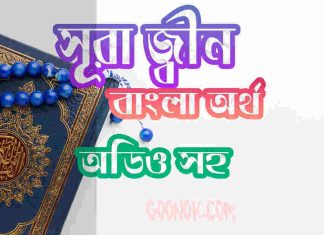 ৭২ সূরা জ্বীন আরবী ও বাংলা অর্থ সহ ৭২ সূরা জ্বীন আরবী ও বাংলা অর্থ সহ